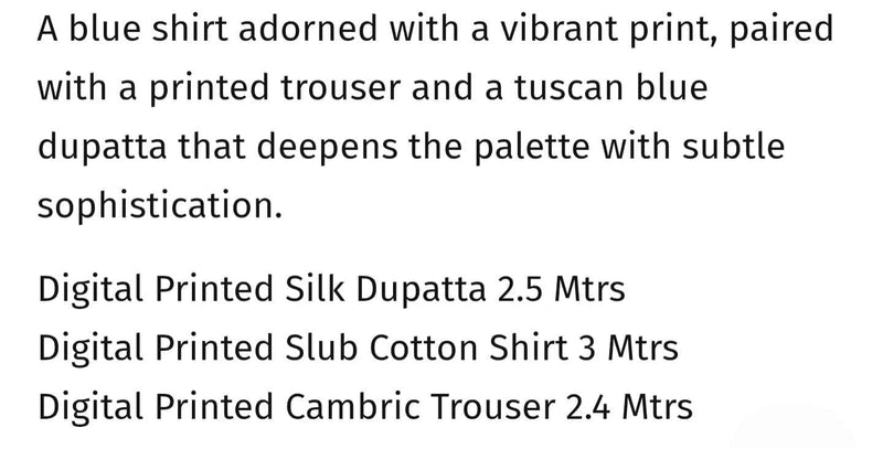 Zara Shahjahan Coco Prints 25/Fall Edit/Aster-4A/Aster-4A/Blue