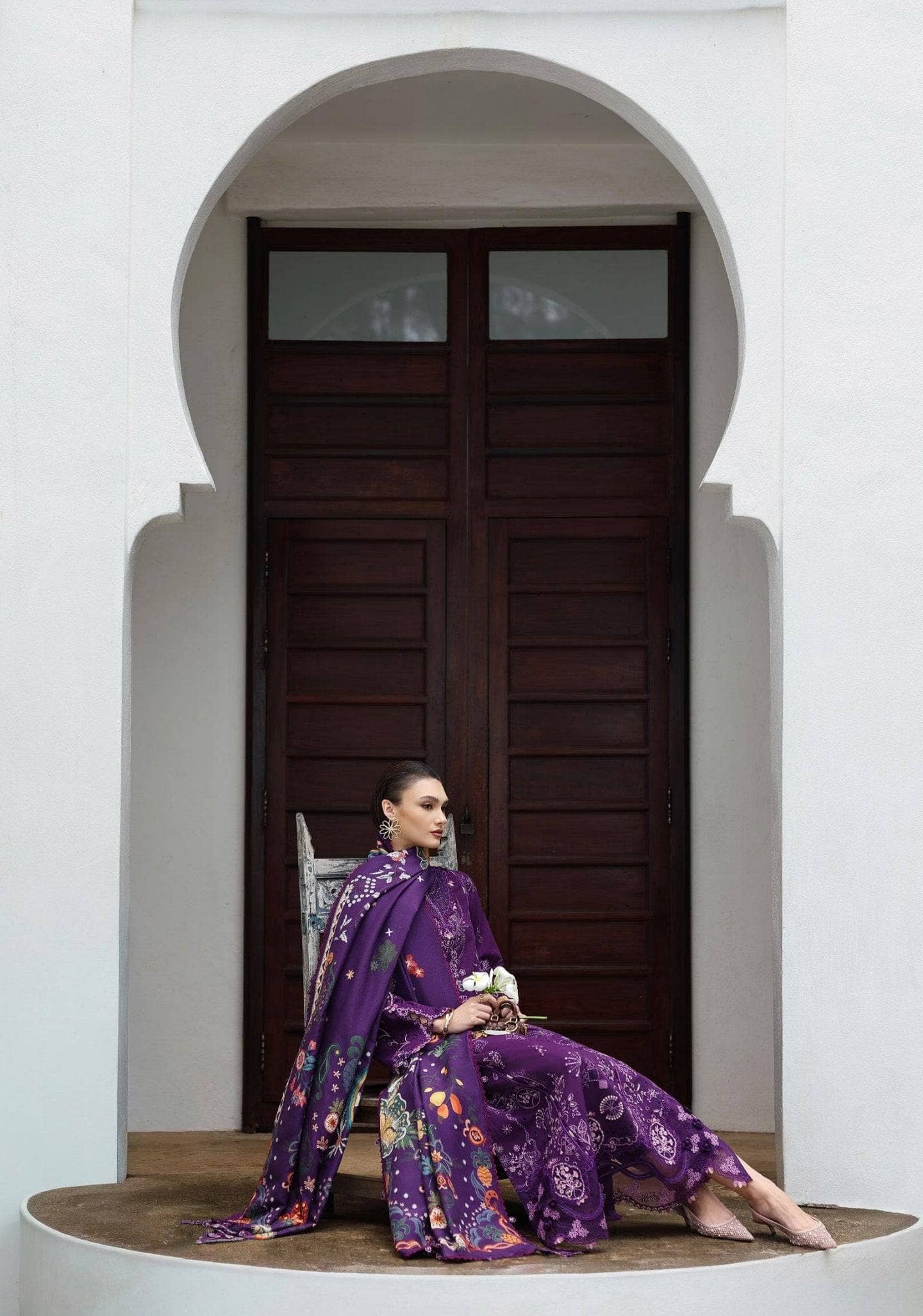 Qalamkar Q Line Linen 25/Iris/KL -15