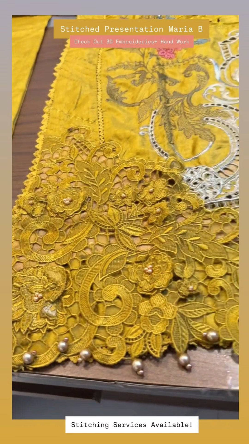 Stitched Look of Maria B Luxury Lawn 25/Vol 2/D 06/Mustard
