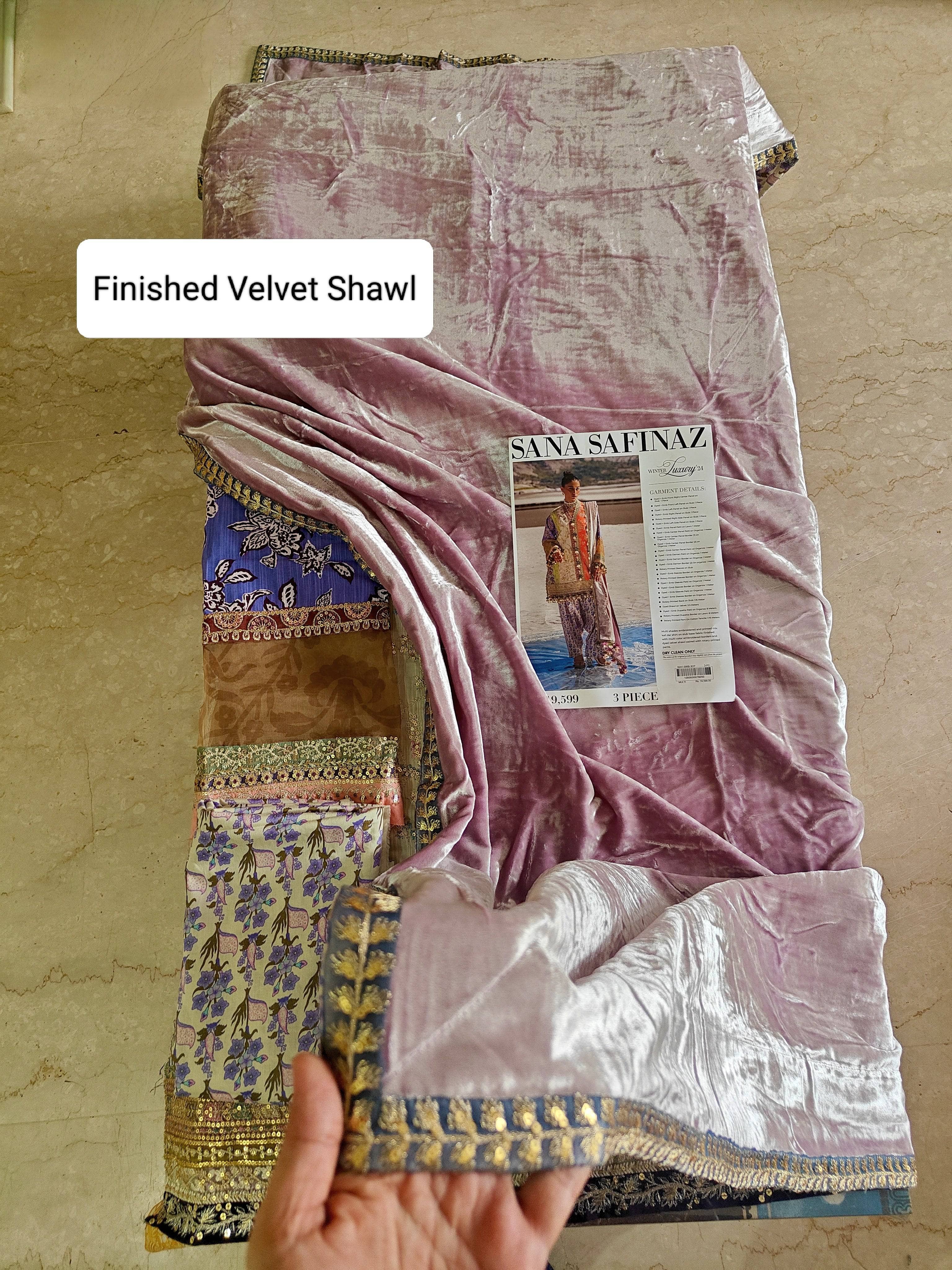 Semi Stitched/Sana Safinaz Winter/Velvet Shawl/6 B