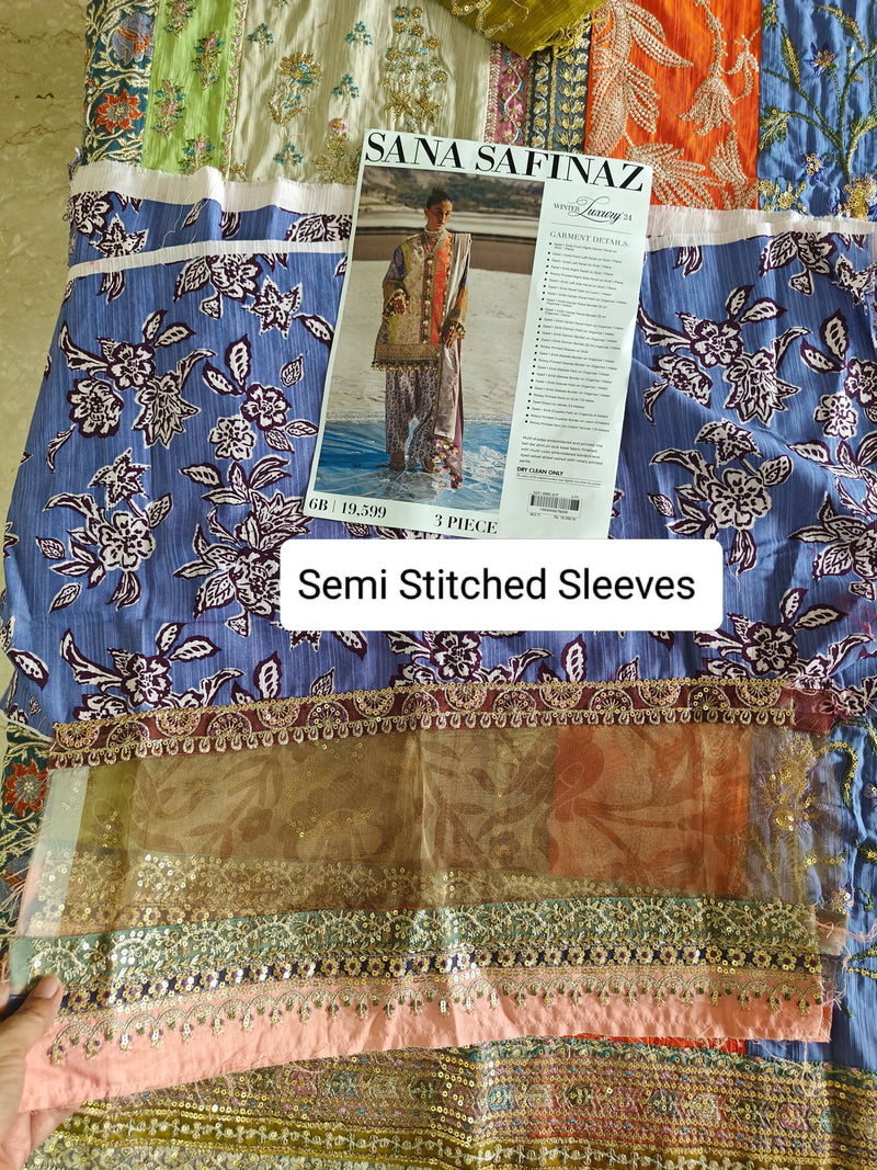 Semi Stitched/Sana Safinaz Winter/Velvet Shawl/6 B