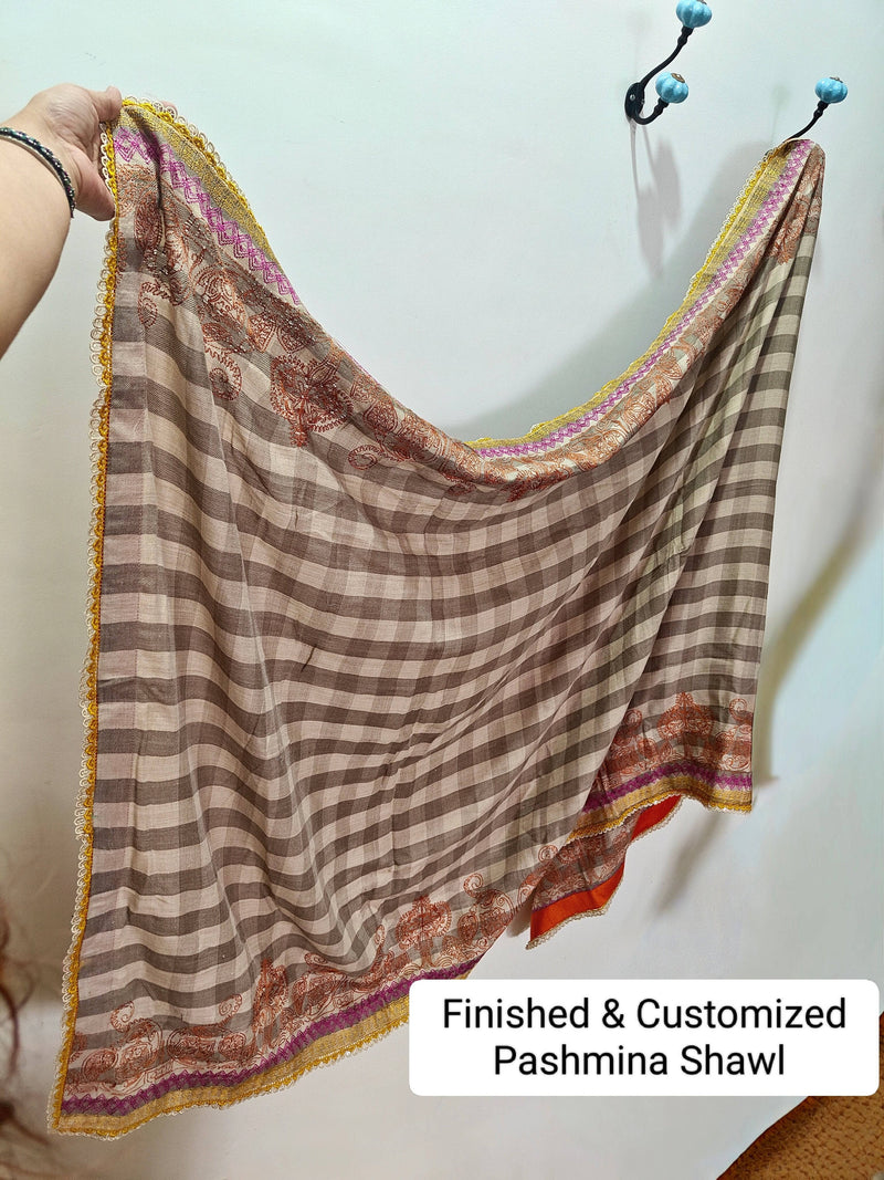 Semi Stitched/Charizma Khaddar/Embroideried Pashmina Shawl