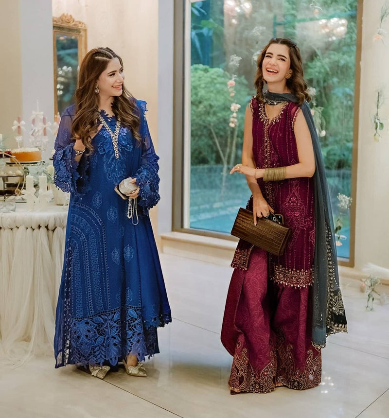 Spotted in Maria B Chiffon 25/MPC-25-102/Plum