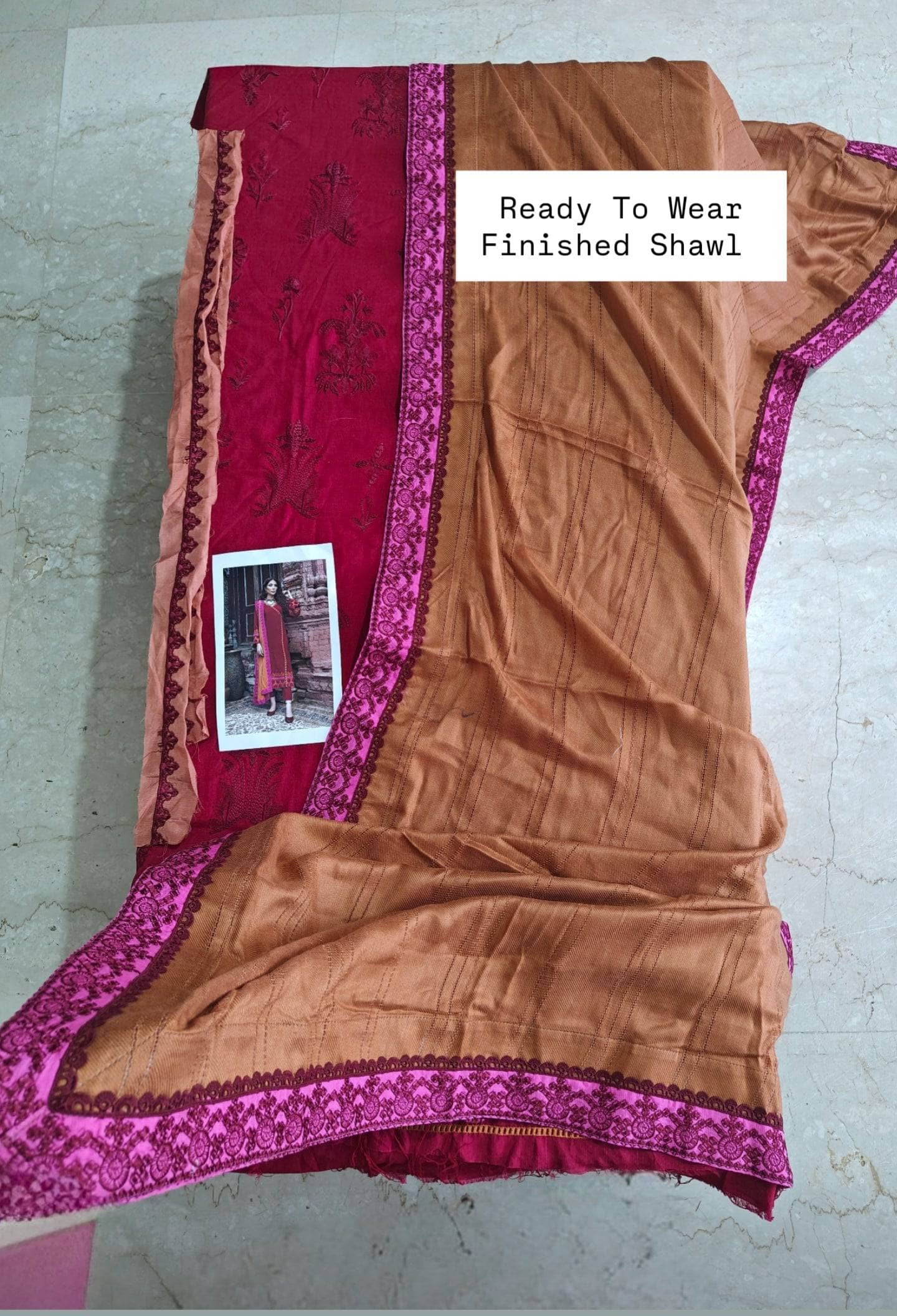 Semi Stitched/Open Pic/Charizma Poshima Leather Peach/PS 01