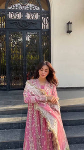 Spotted in  Afrozeh Dastangoi Formals 26/Riwayat/Rose Pink
