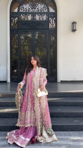 Spotted in  Afrozeh Dastangoi Formals 26/Riwayat/Rose Pink