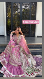 Spotted in  Afrozeh Dastangoi Formals 26/Riwayat/Rose Pink