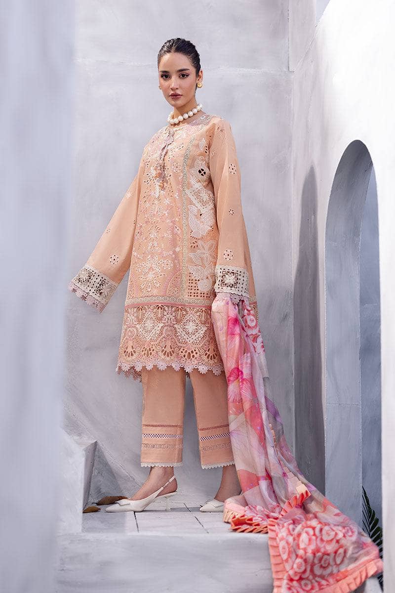 Restocked/Mushq Manaram Lawn 25/Dreamlike Vibe/Peach