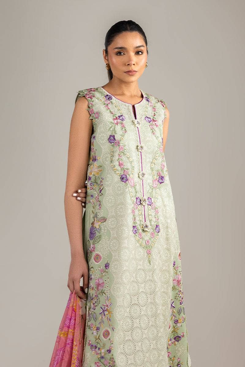 Restocked/Mushq Manaram Lawn 25/Beaming Drift/Mint