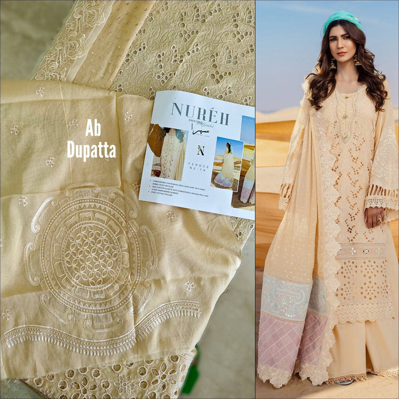 Semi Stitched/Nureh Swiss Voil/FEROCE - NE-74