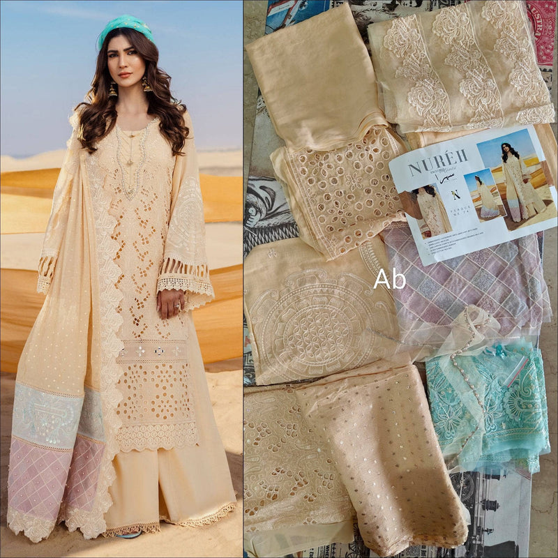 Semi Stitched/Nureh Swiss Voil/FEROCE - NE-74