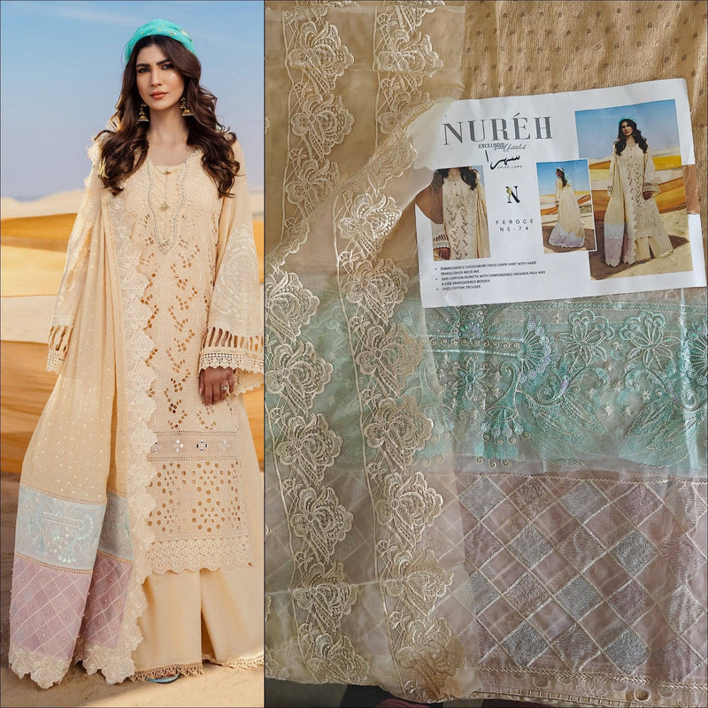 Semi Stitched/Nureh Swiss Voil/FEROCE - NE-74