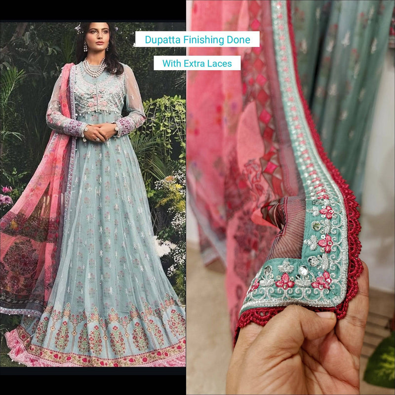 Stitched/Maria B Sateen/Large/CST-201-AZURE BLUE AND CANDY