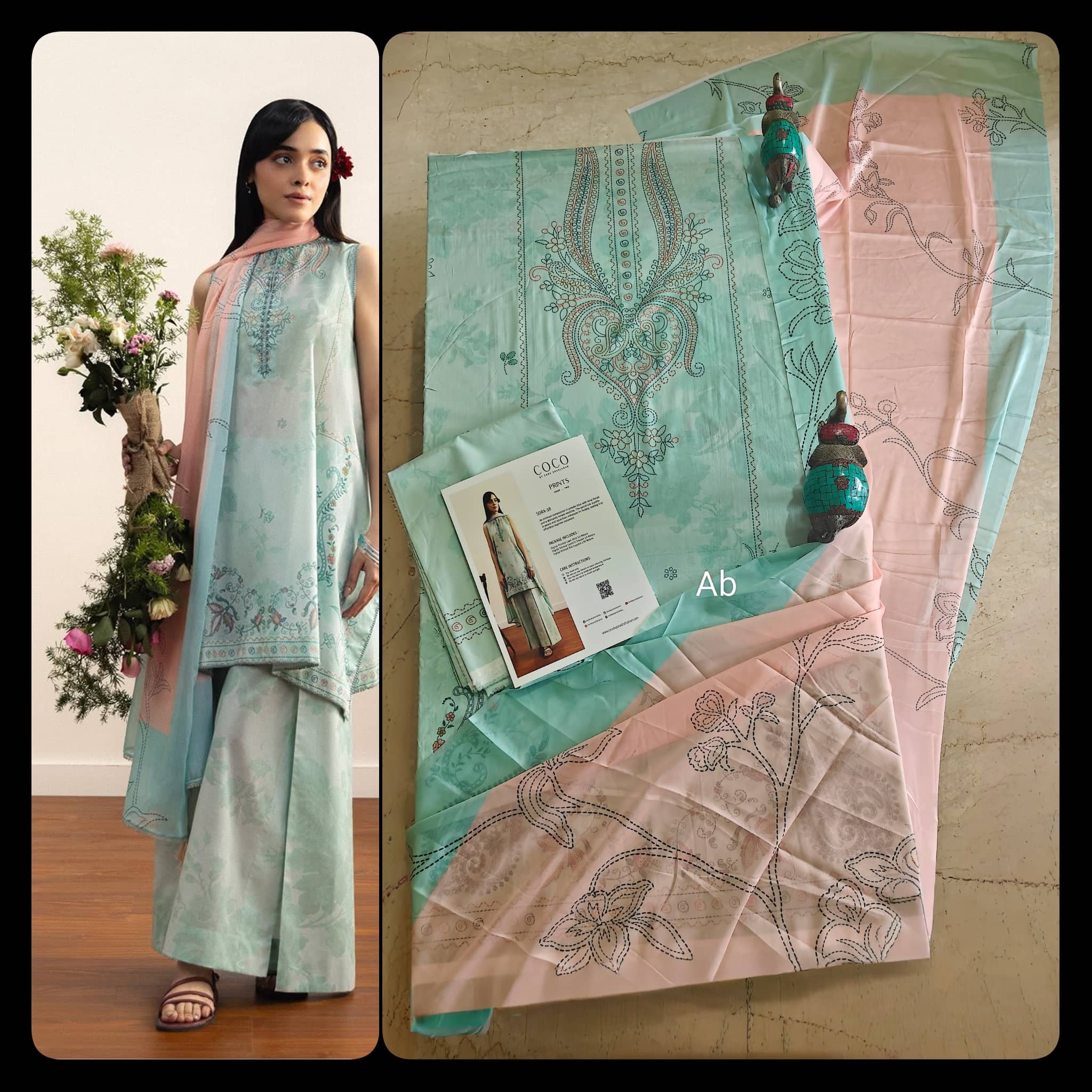 Open Pic/Zara Shahjahan Coco Prints 26 Drop 2/Sora/3B/Silk Dupatta