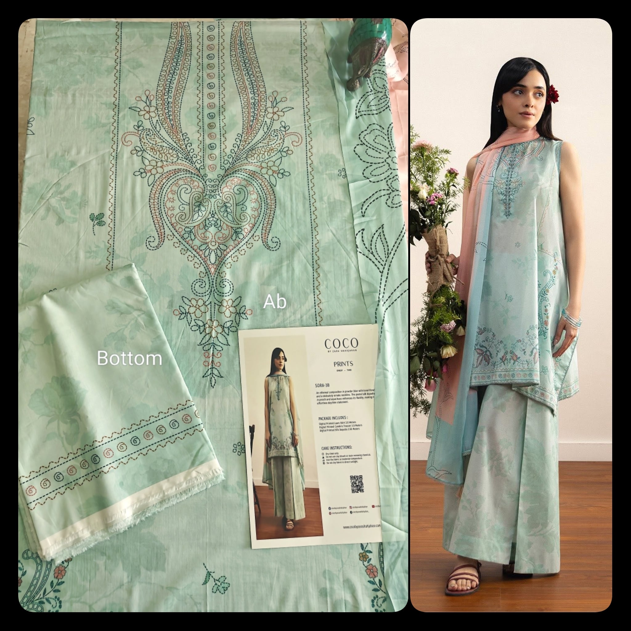Open Pic/Zara Shahjahan Coco Prints 26 Drop 2/Sora/3B/Silk Dupatta