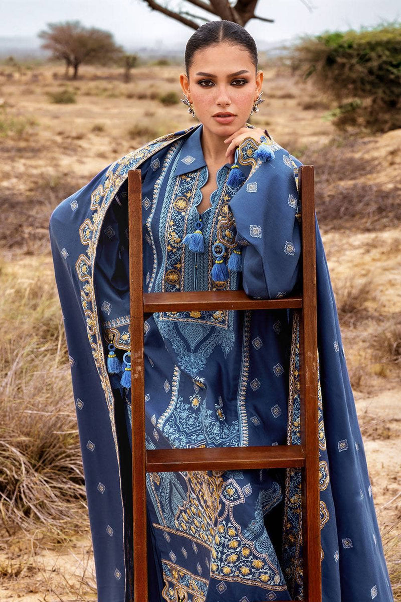 Gul Ahmed Luxe Patjhaar/Embroidered Pashmina Suit with Embroidered Shawl AP-52008