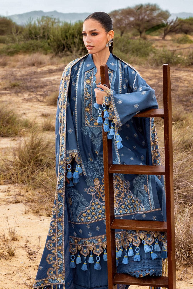 Gul Ahmed Luxe Patjhaar/Embroidered Pashmina Suit with Embroidered Shawl AP-52008