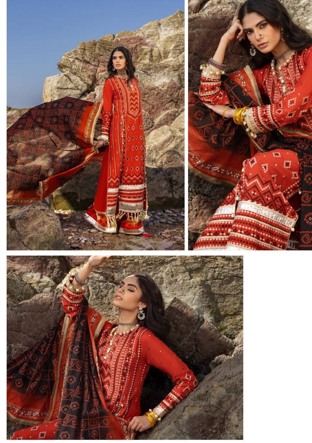 Gul Ahmed Chunari Lawn 25/CL 52443