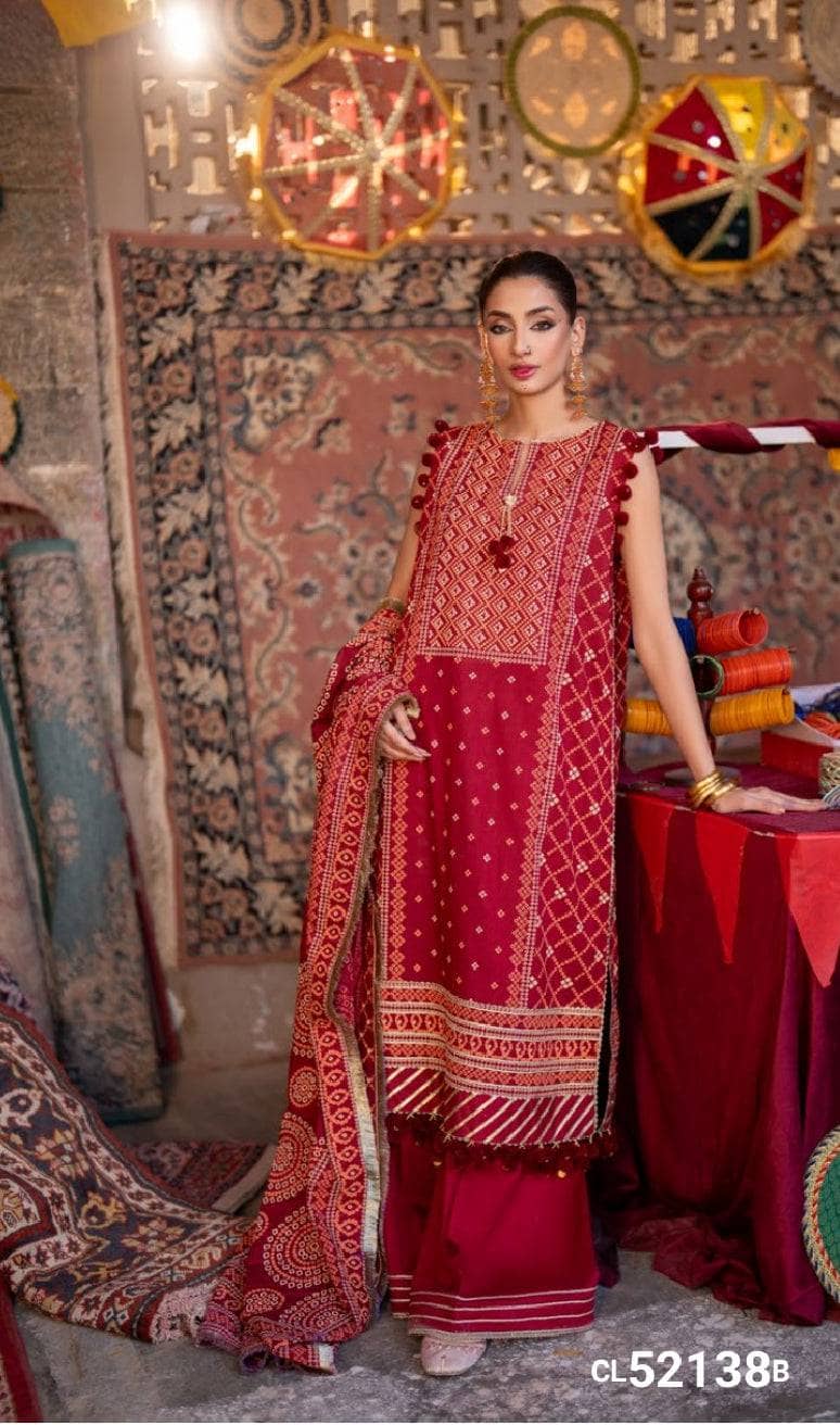 Restocked/Gul Ahmed Chunari Lawn 25/CL 52138B