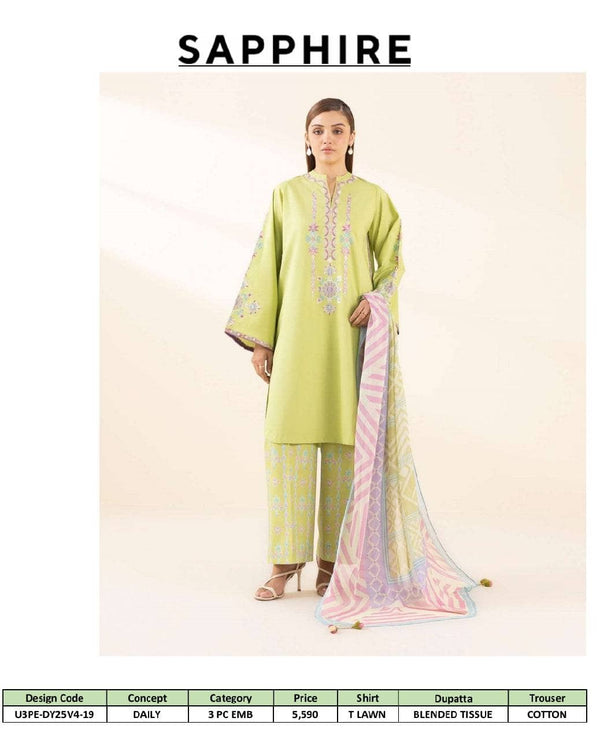 Sapphire Daily Embroidered Lawn Collection