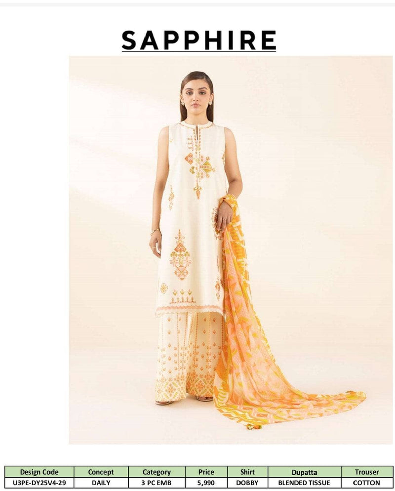 Sapphire Daily Embroidered Lawn Collection