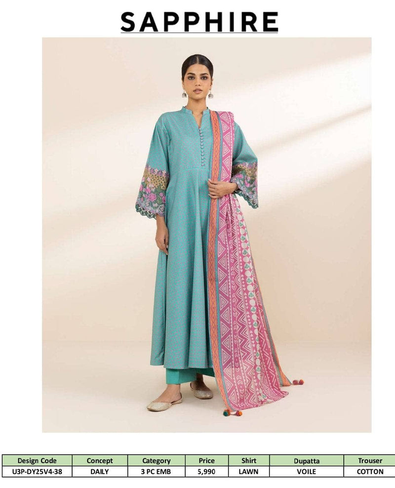 Sapphire Daily Embroidered Lawn Collection