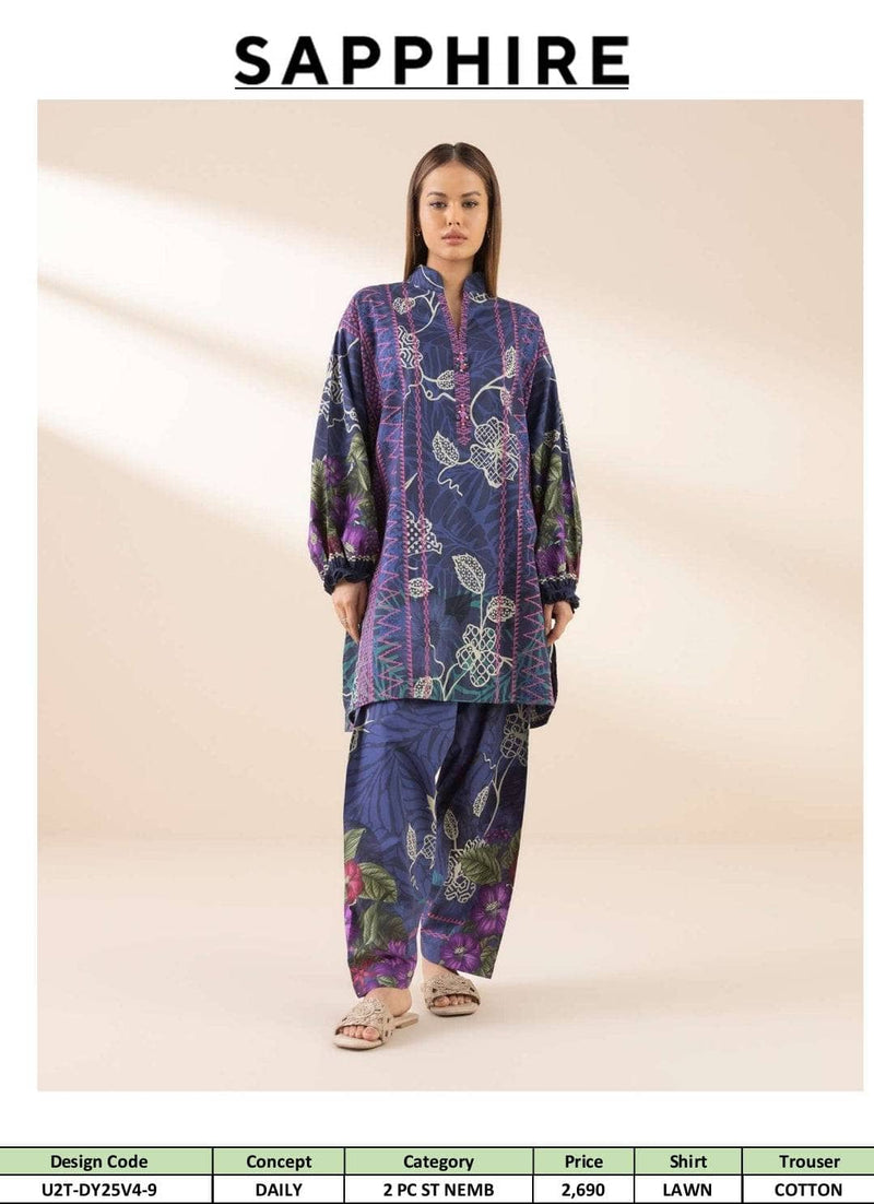 Sapphire Daily Lawn Collection/Shirt Bottom Set