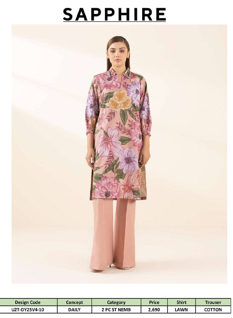 Sapphire Daily Lawn Collection/Shirt Bottom Set