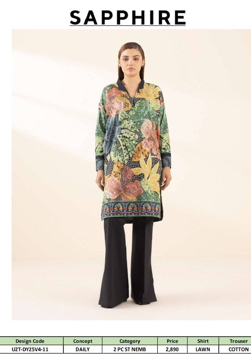 Sapphire Daily Lawn Collection/Shirt Bottom Set
