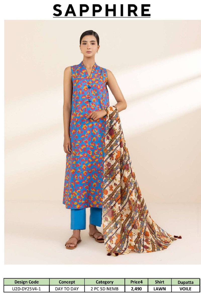 Sapphire Day To Day Lawn 25/Shirt Dupatta Set