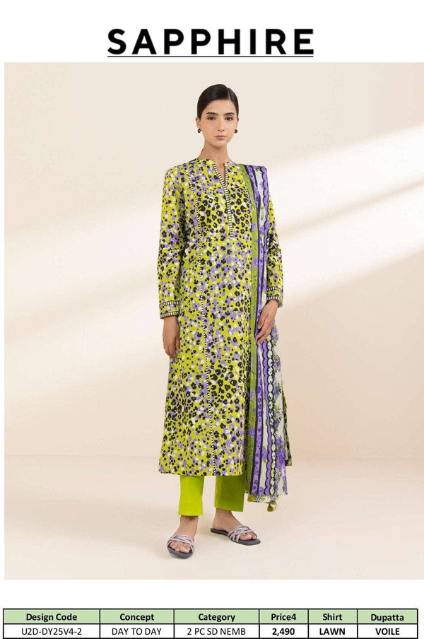 Sapphire Day To Day Lawn 25/Shirt Dupatta Set