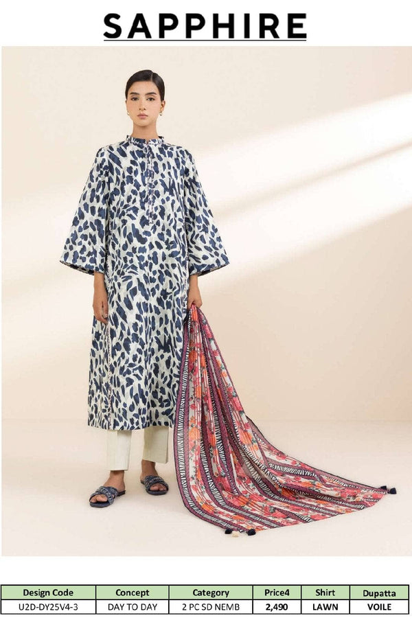 Sapphire Day To Day Lawn 25/Shirt Dupatta Set