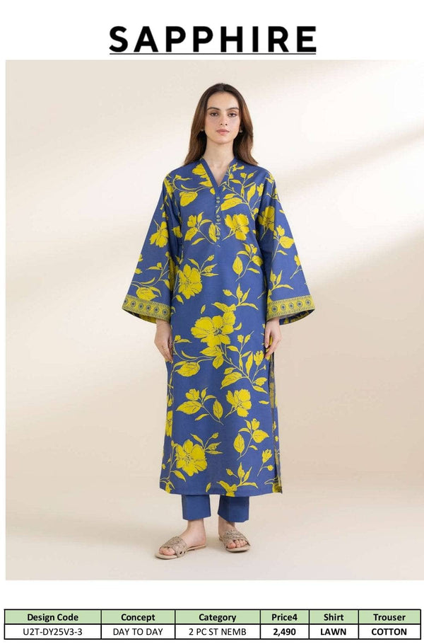 Sapphire Day To Day Lawn 25/Shirt Bottom Set