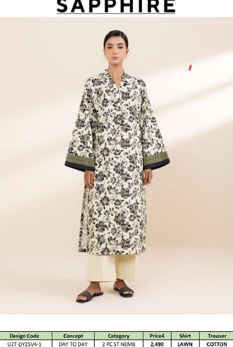 Sapphire Day To Day Lawn 25/Shirt Bottom Set