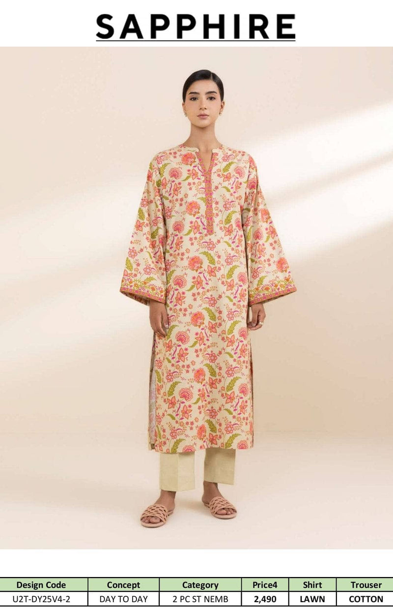 Sapphire Day To Day Lawn 25/Shirt Bottom Set