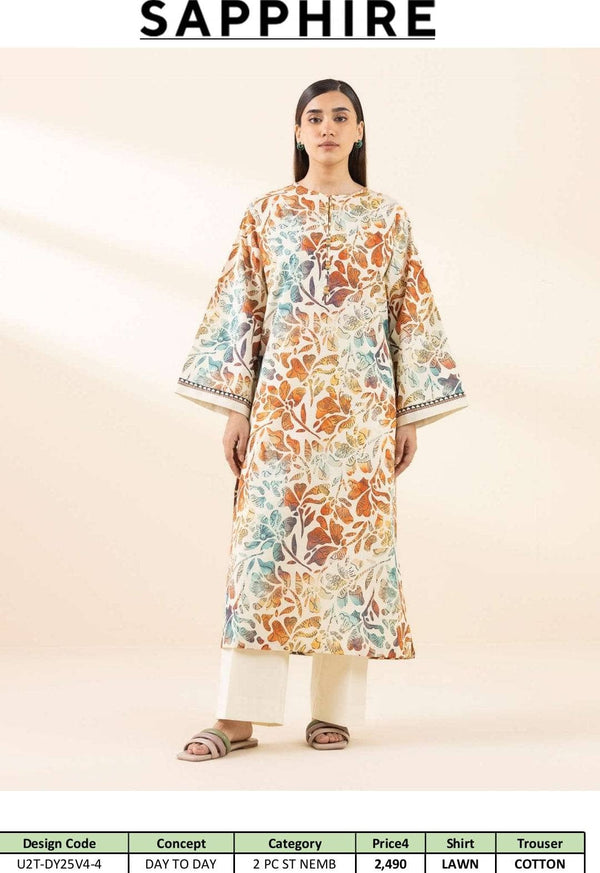 Sapphire Day To Day Lawn 25/Shirt Bottom Set