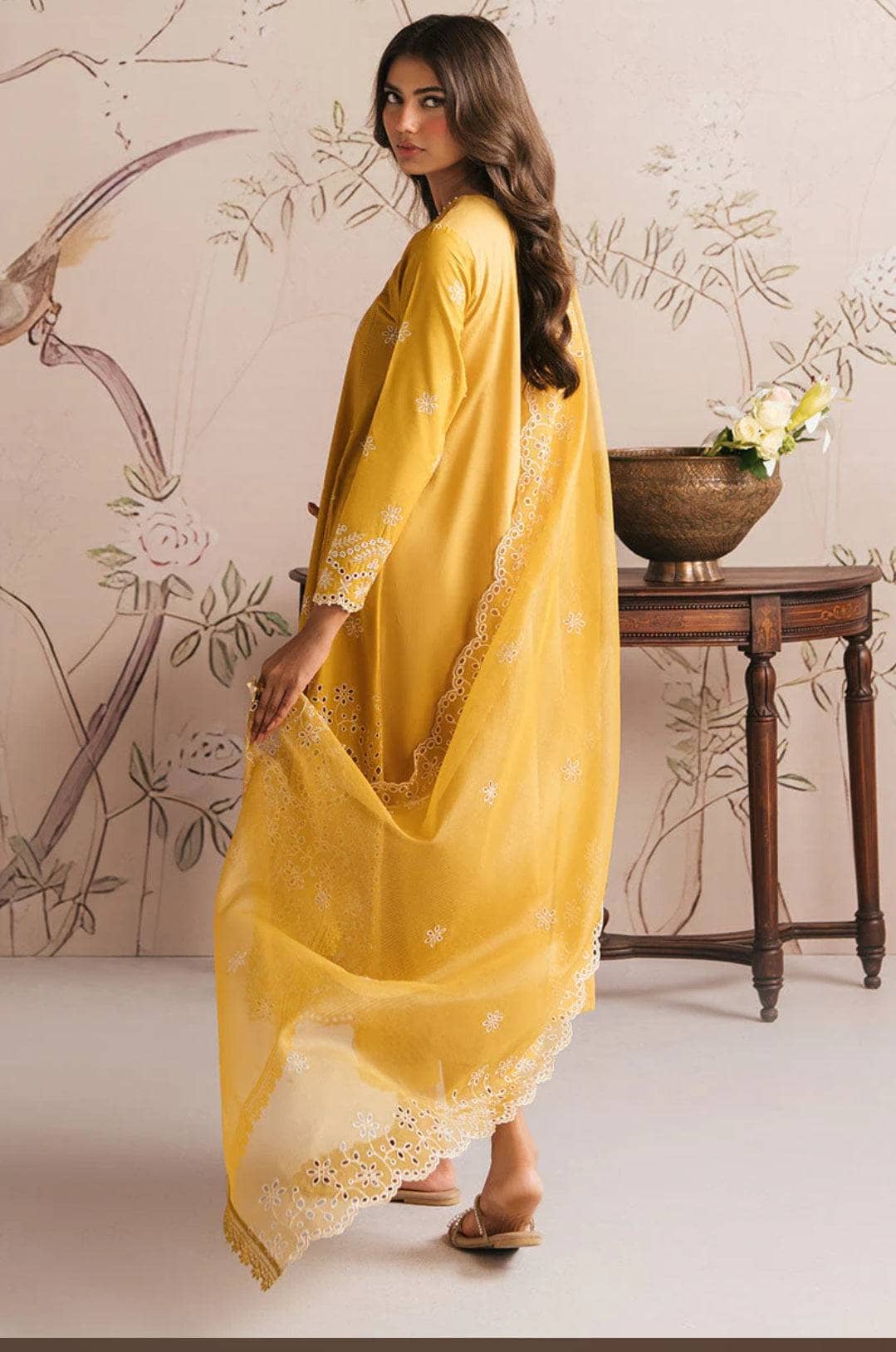 Cross Stitch Chikankari Lawn 25/Coral