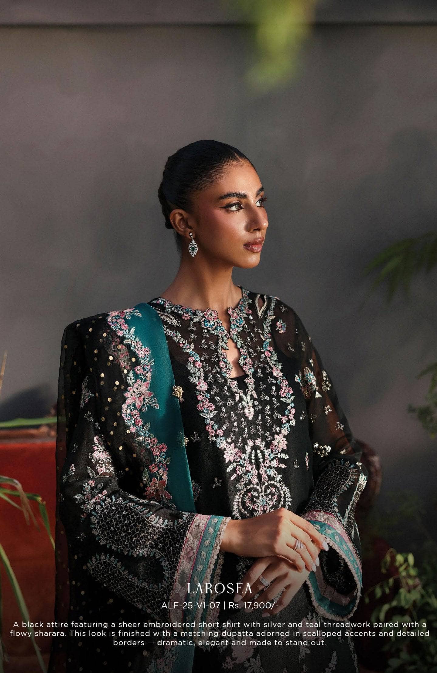 Afrozeh La Fuchsia 25/Larosea/07/Black