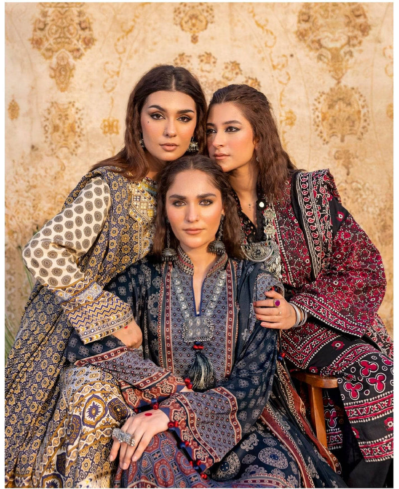 Restocked/Gul Ahmed Ajrak Collection 25/SP52067