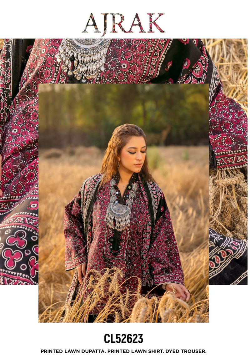 Restocked/Gul Ahmed Ajrak Collection 25/CL 52623