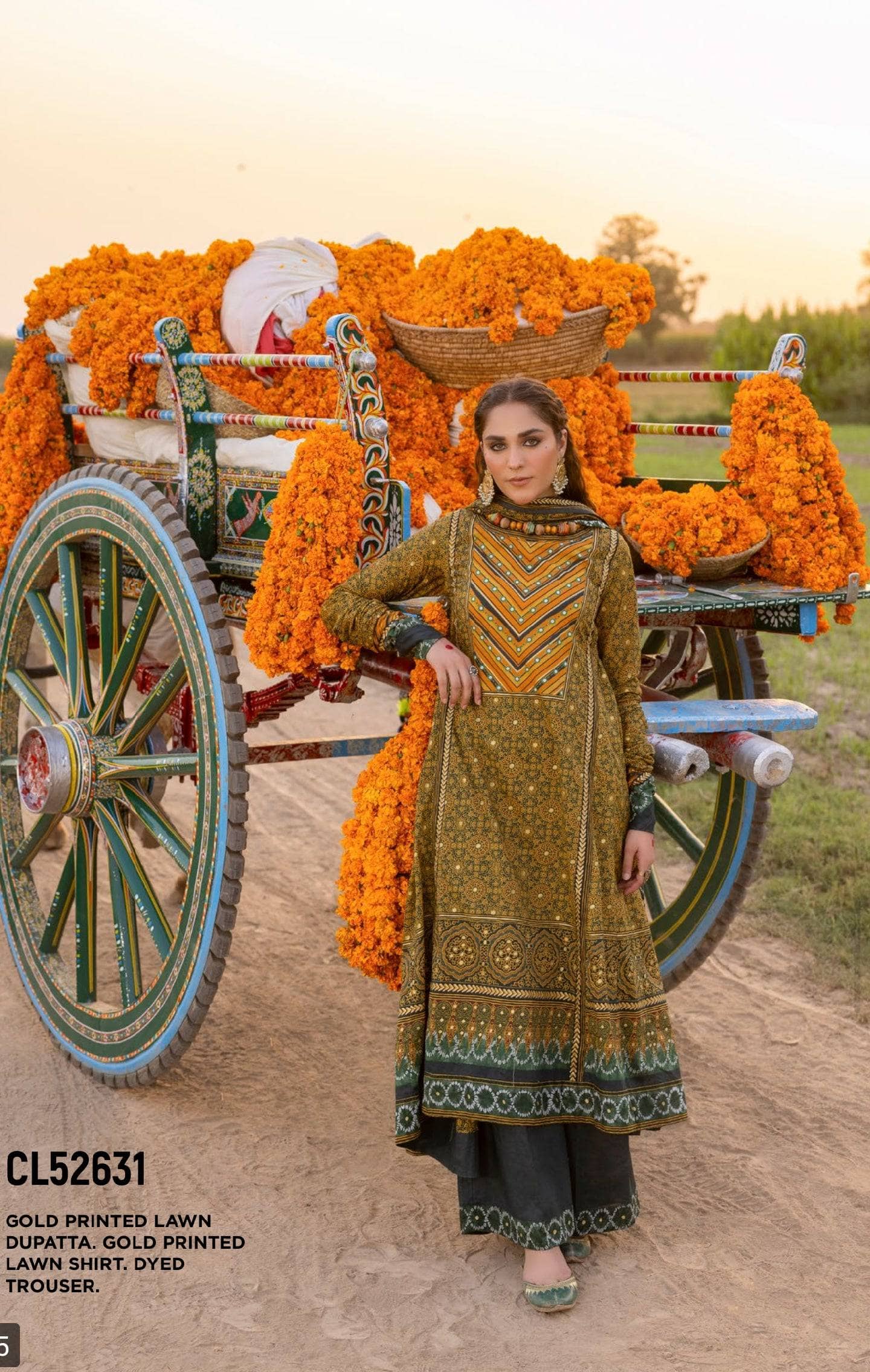 Restocked/Gul Ahmed Ajrak Collection 25/CL52631