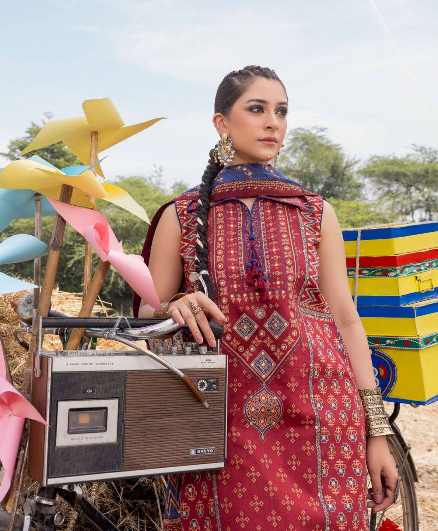 Restocked/Gul Ahmed Ajrak Collection 25/CL52630