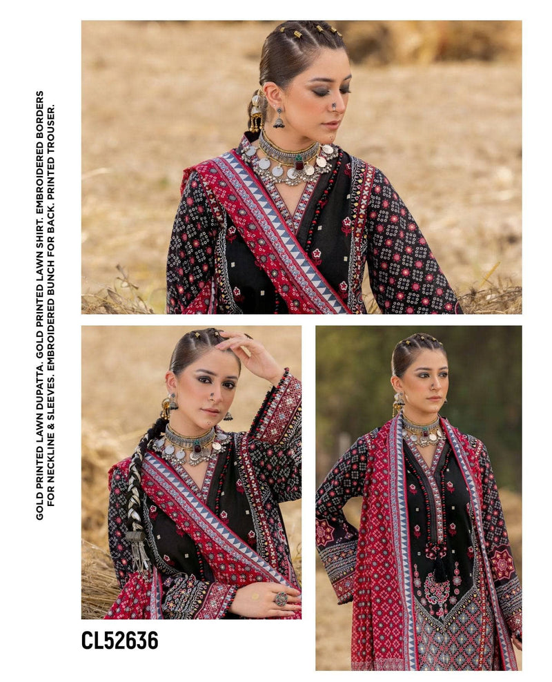 Restocked/Gul Ahmed Ajrak Collection 25/CL52636