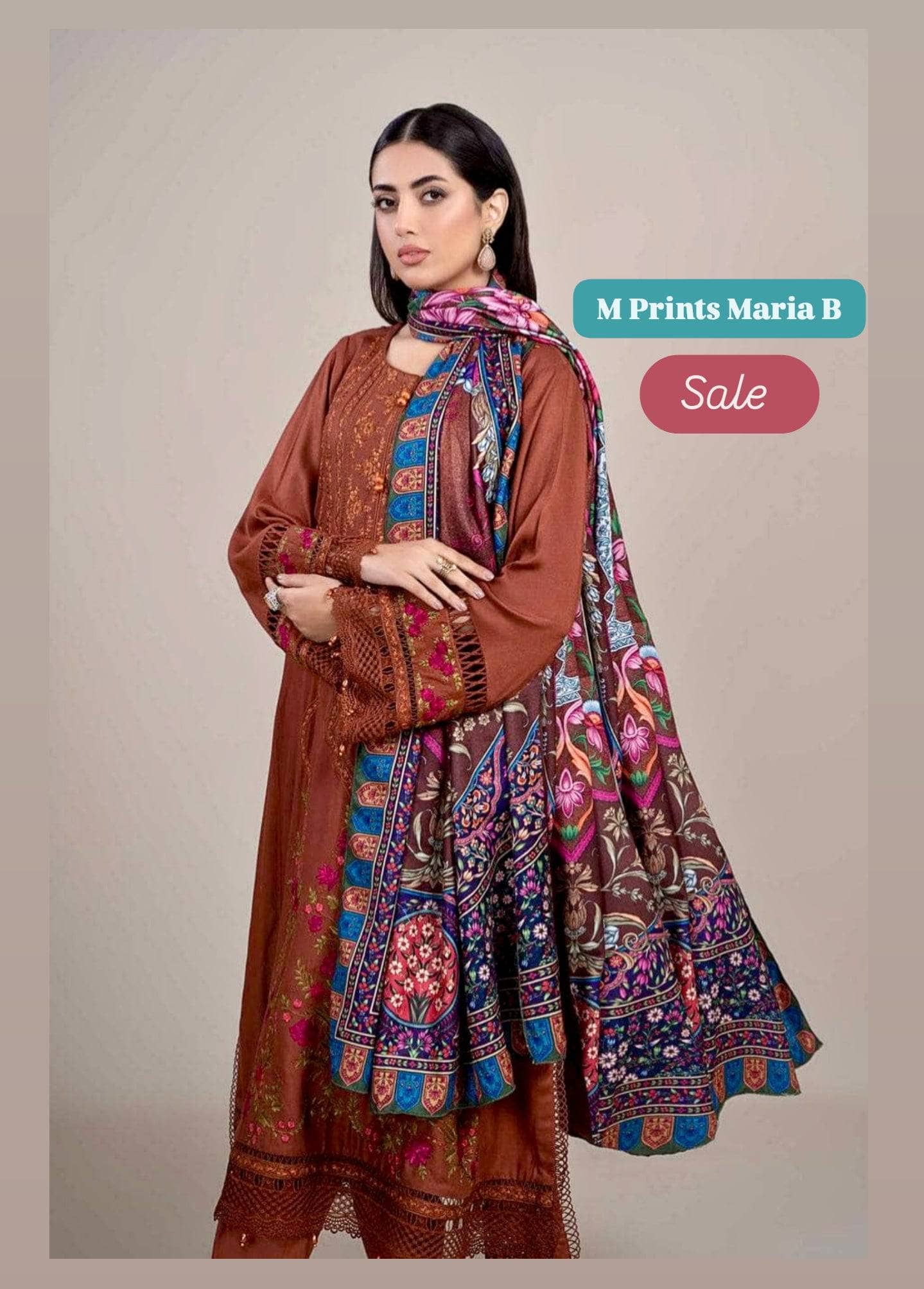 Maria B M Prints Fall Edit/Vol 2/MPT-2004A/Shawl