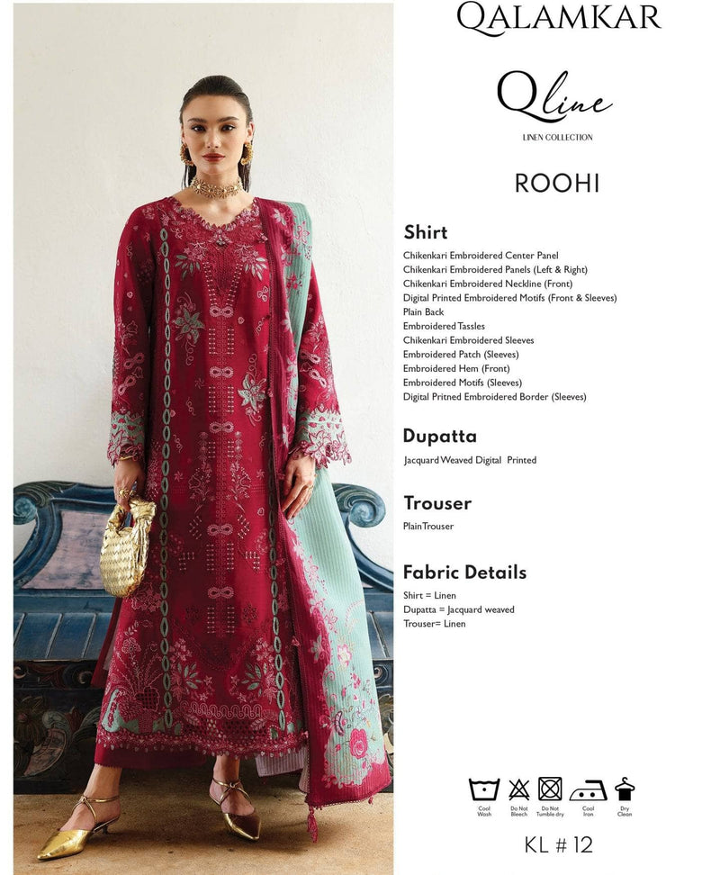 Qalamkar Q Line Linen 25/Roohi/KL 12
