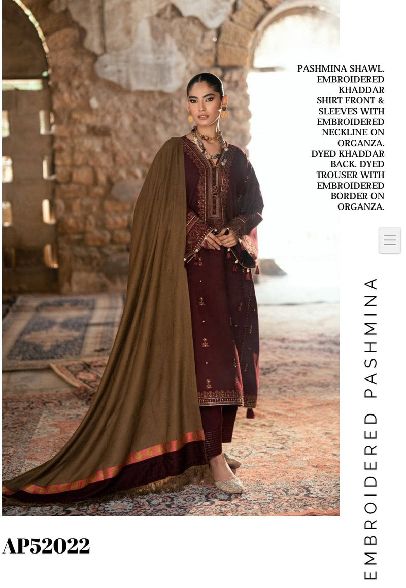 Gul Ahmed Luxe Winter/AP 52022/Pashmina Shawl