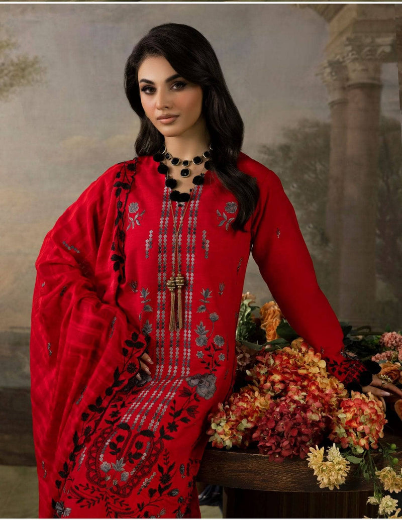 Gul Ahmed Rang E Khizam/K 52103/Embroideried Khaddar