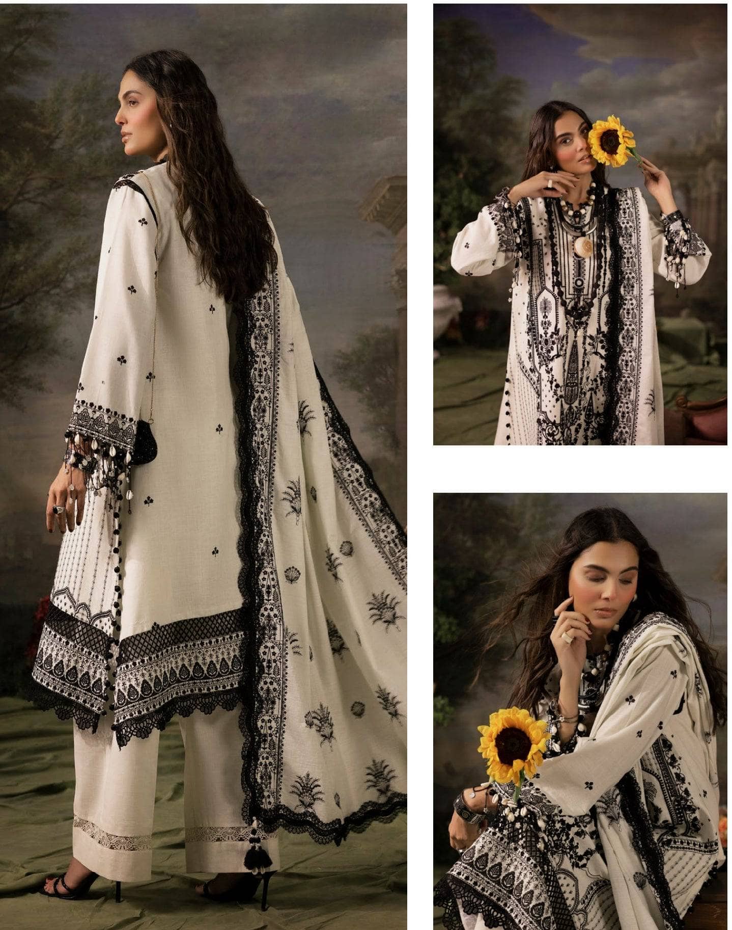Gul Ahmed Rang E Khizam/K 52029/Embroideried Khaddar