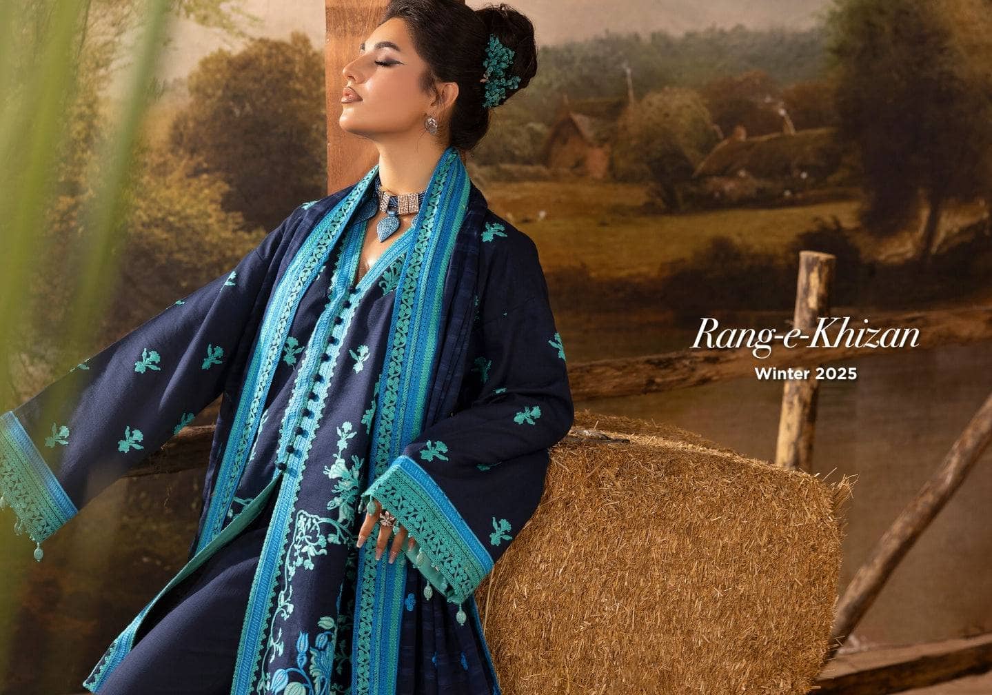 Gul Ahmed Rang E Khizam/K 52102/Embroideried Khaddar