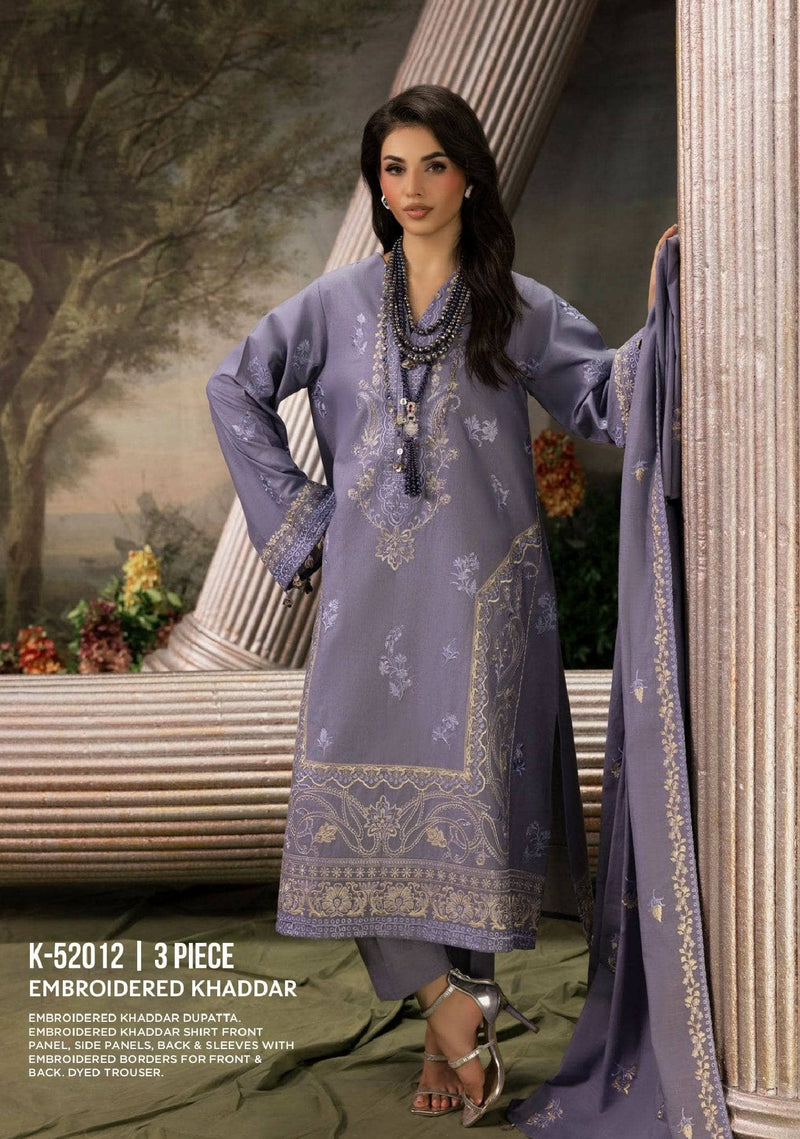 Gul Ahmed Rang E Khizam/K 521012/Embroideried Khaddar